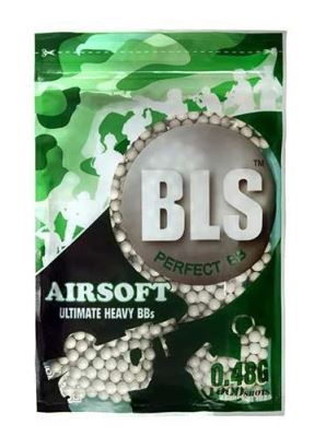 BLS Precision pellets 0,48g, 1000 BBs - White